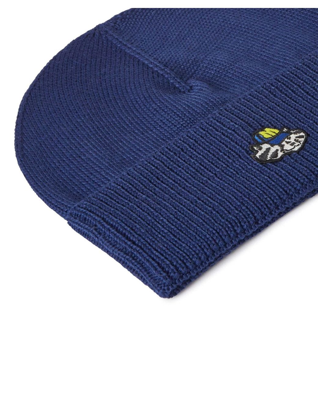 MSGM Blue Logo-Patch Pull-On Beanie for men