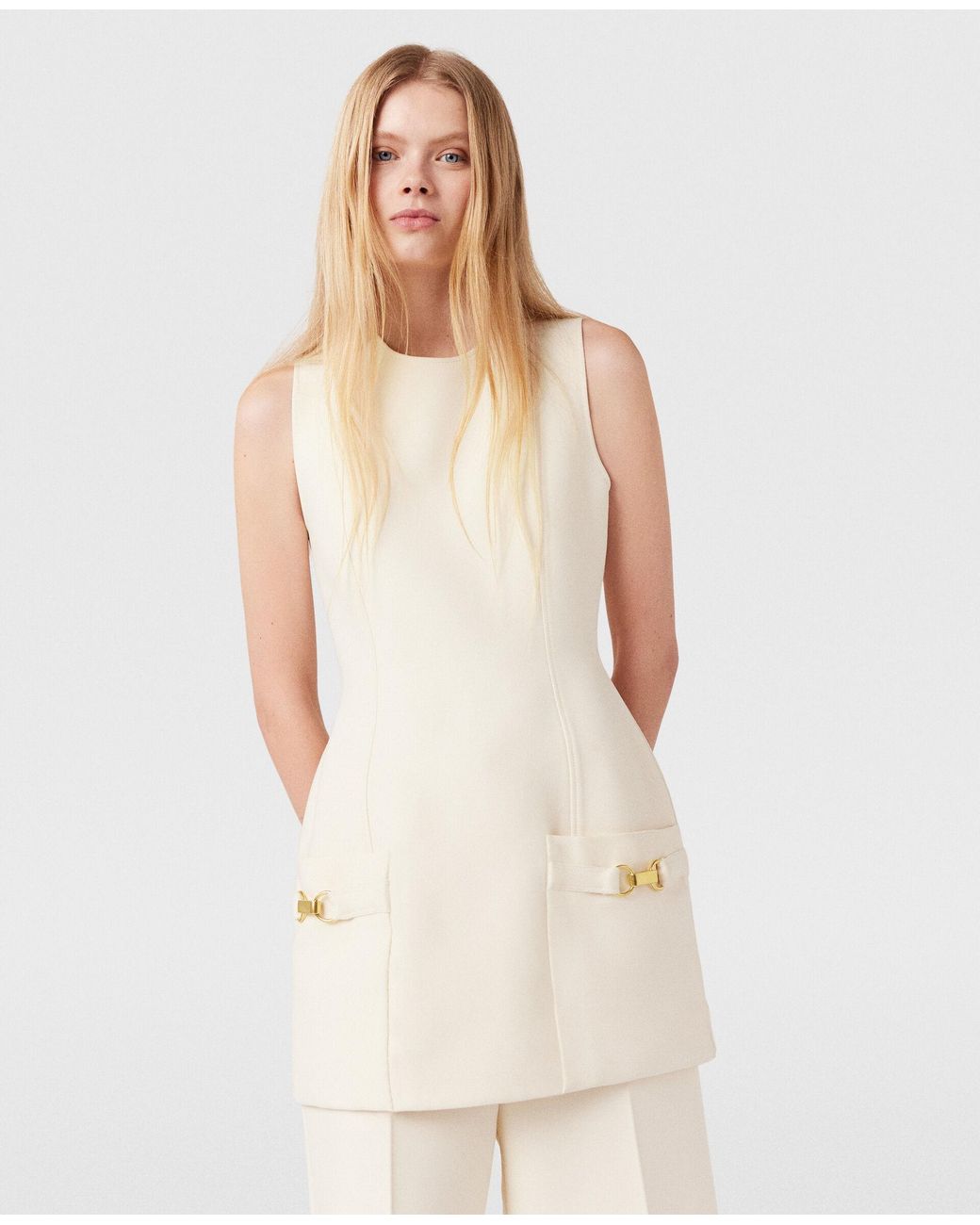 Stella McCartney White Sleeveless Mini Dress
