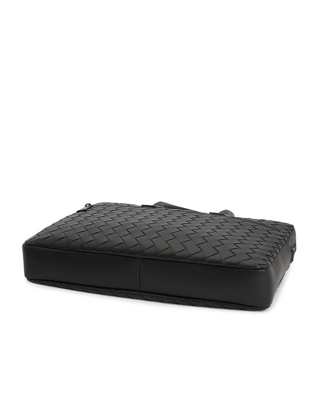 Bottega Veneta Black Woven Briefcase for men