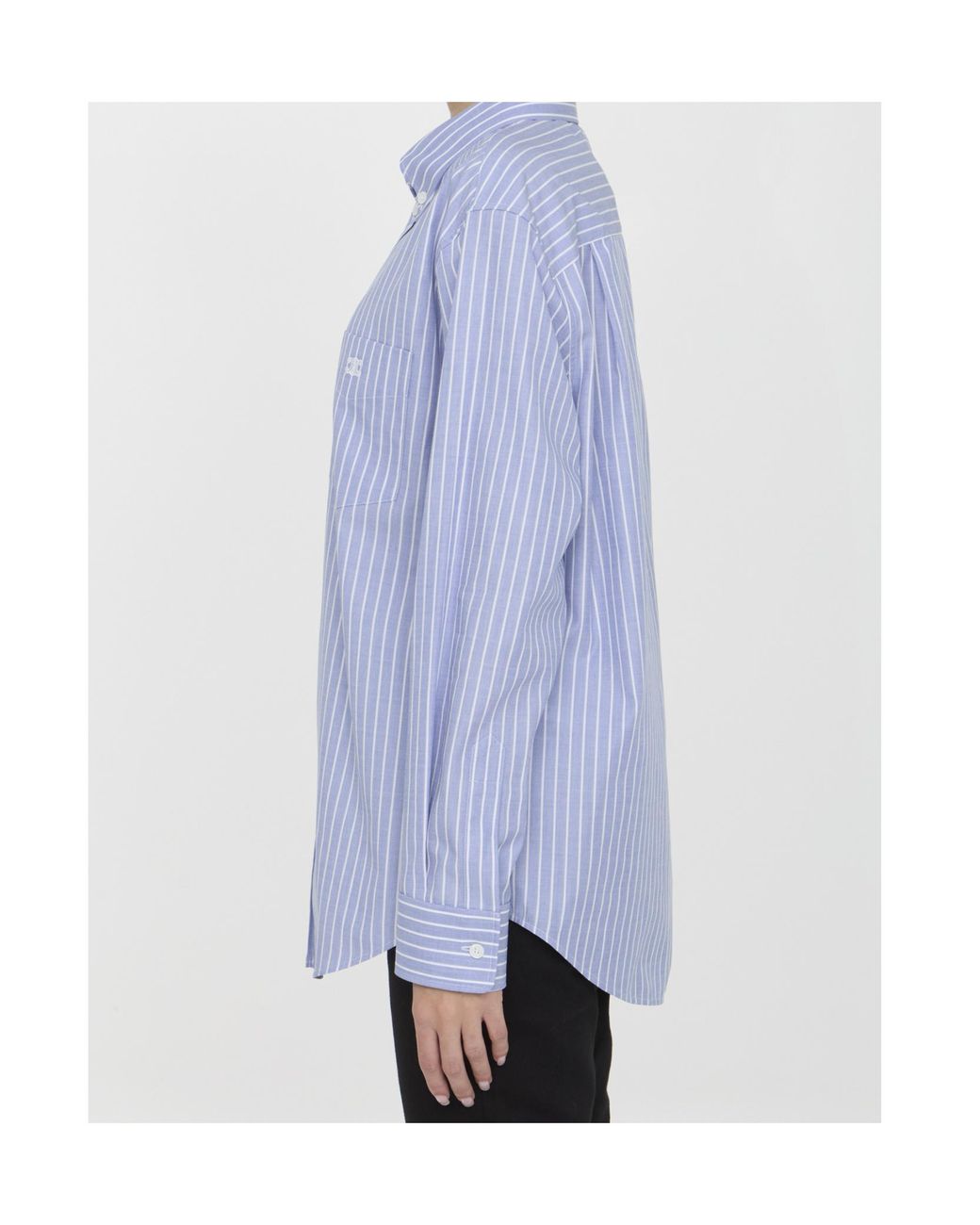 Céline Blue Striped Cambridge Shirt