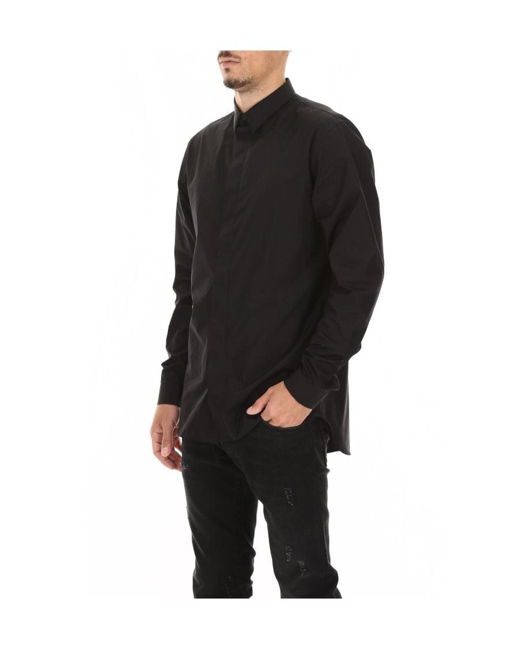 Dior Blue Homme Bee Embroidered Shirt for men
