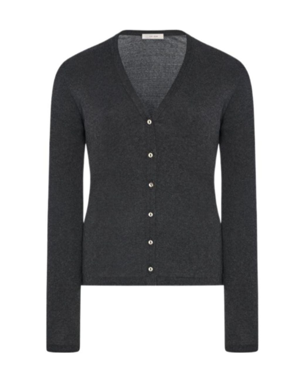 The Row Black Cresp Cardigan