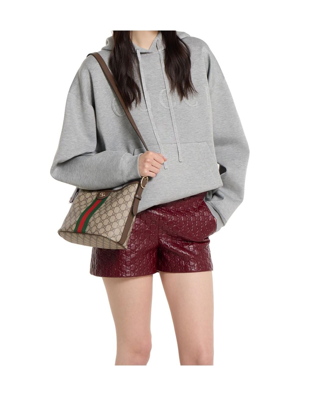 Gucci Gray Ophidia Small Shoulder Bag