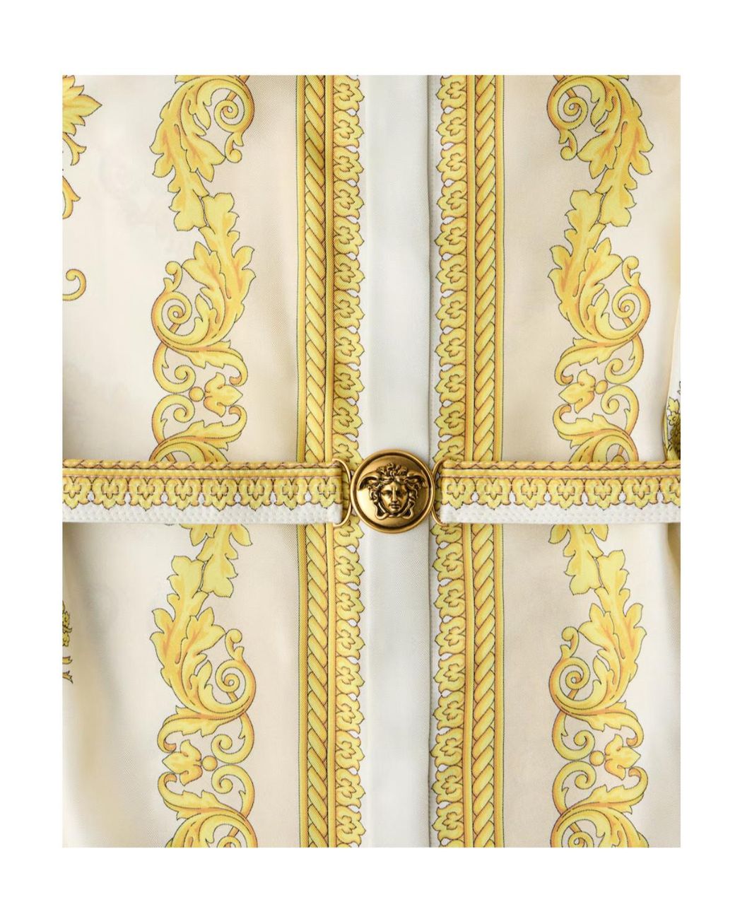 Versace Metallic Printed Twill Midi Dress