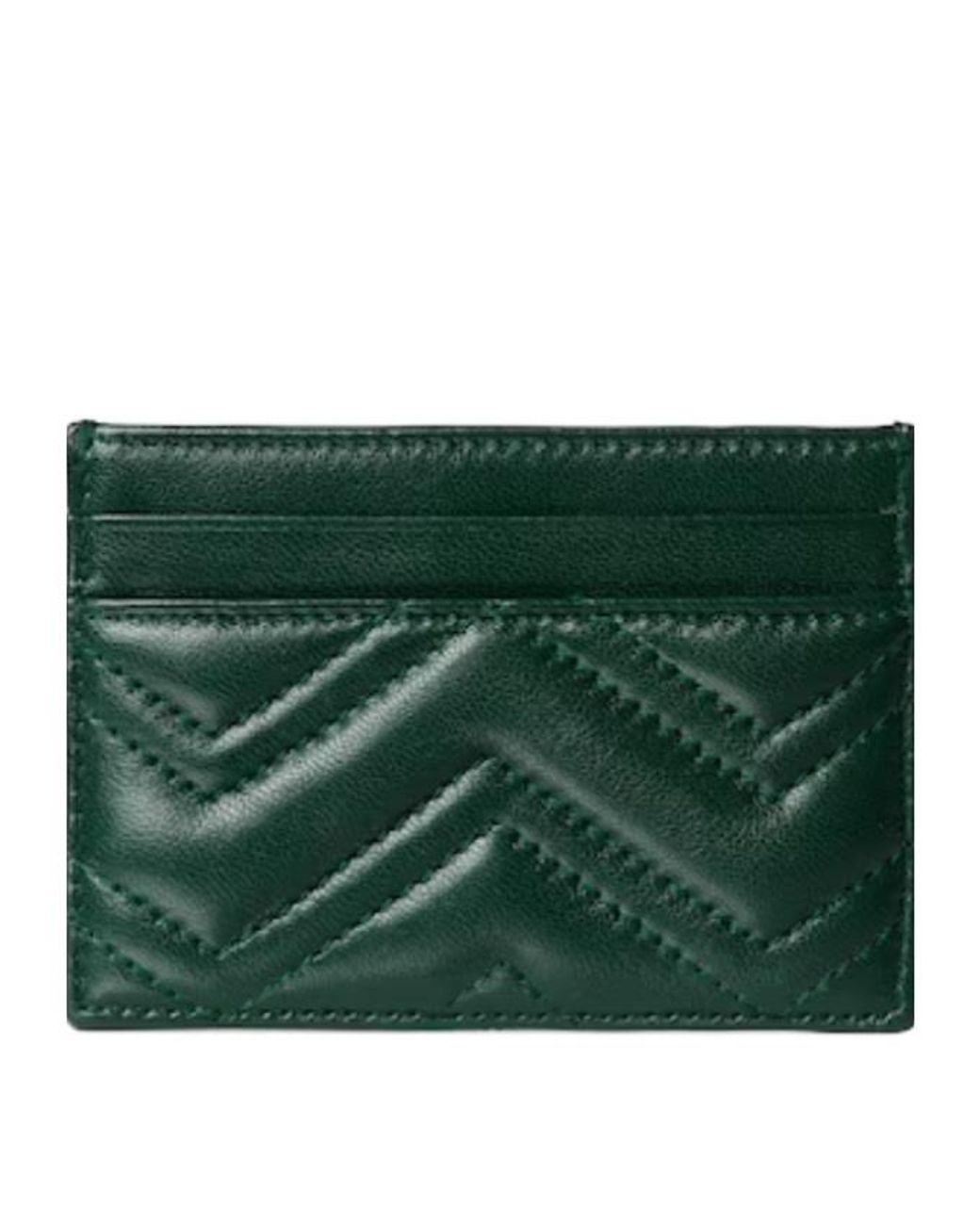 Gucci Green Gg Marmont Card Case