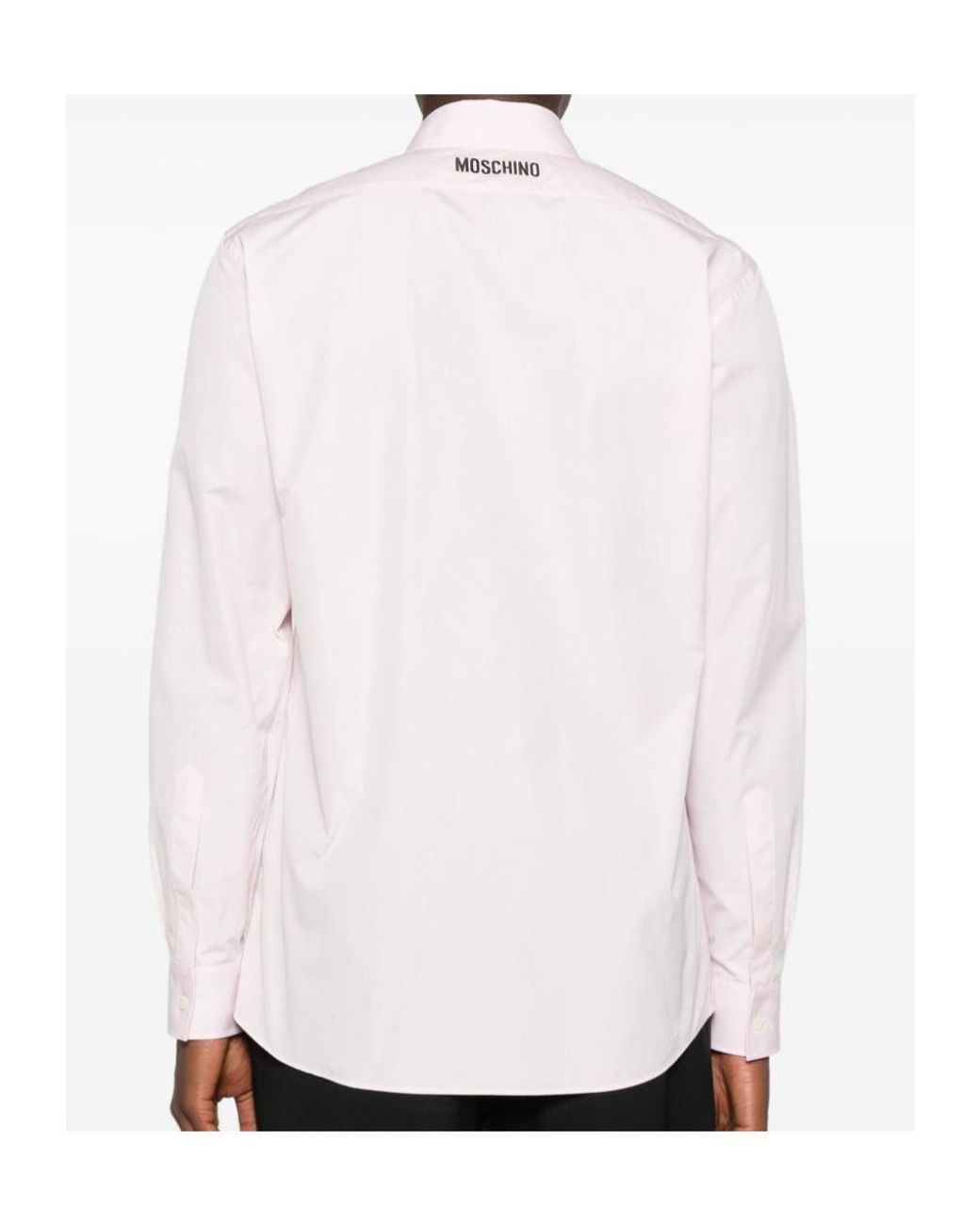 Moschino Pink Long Sleeve Shirt for men
