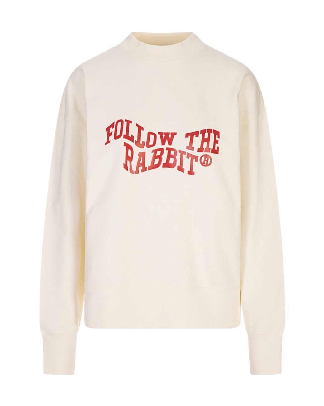 MSGM White Long-Sleeved Crewneck Sweatshirt