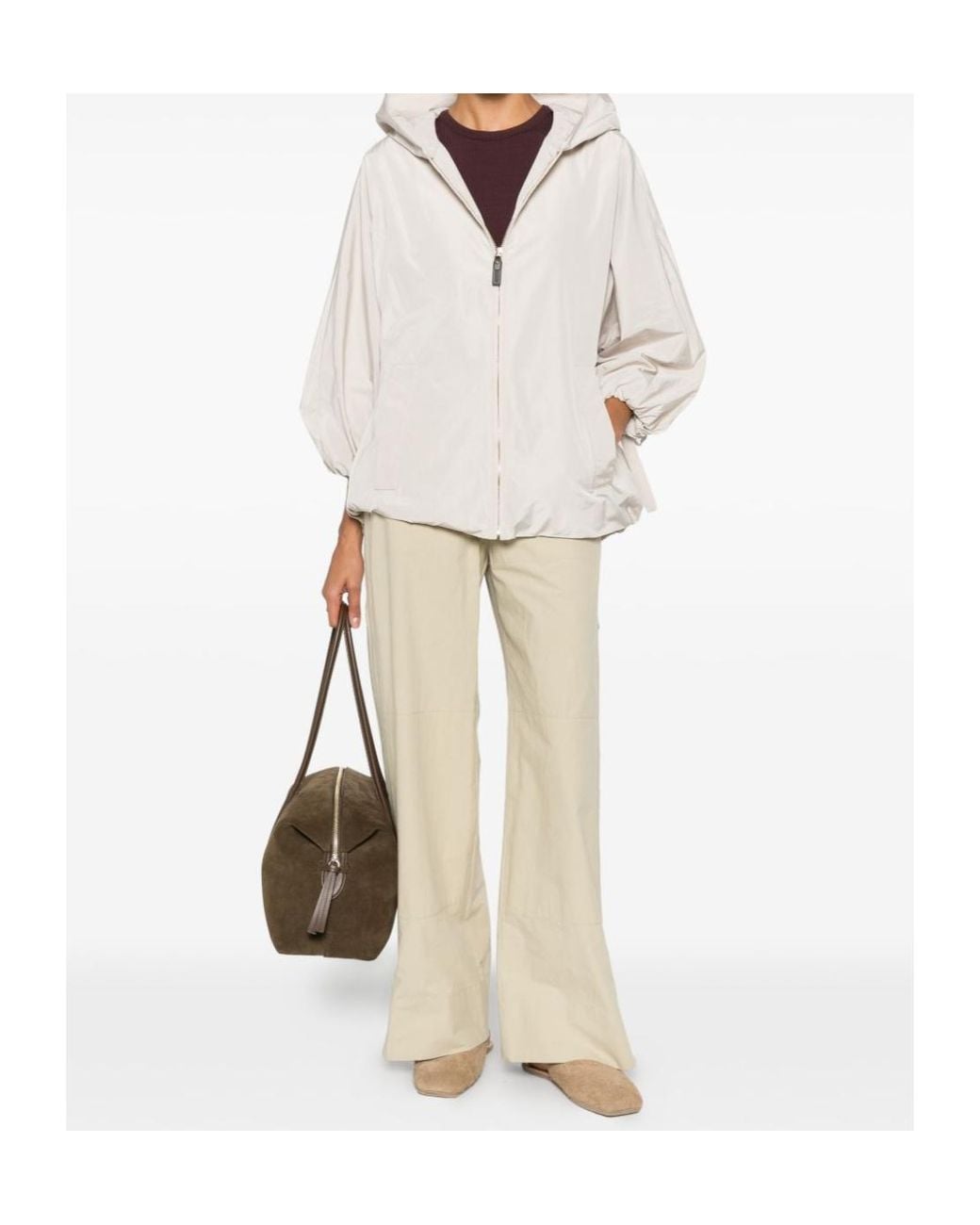 Max Mara White Long-Sleeved Casual Jacket