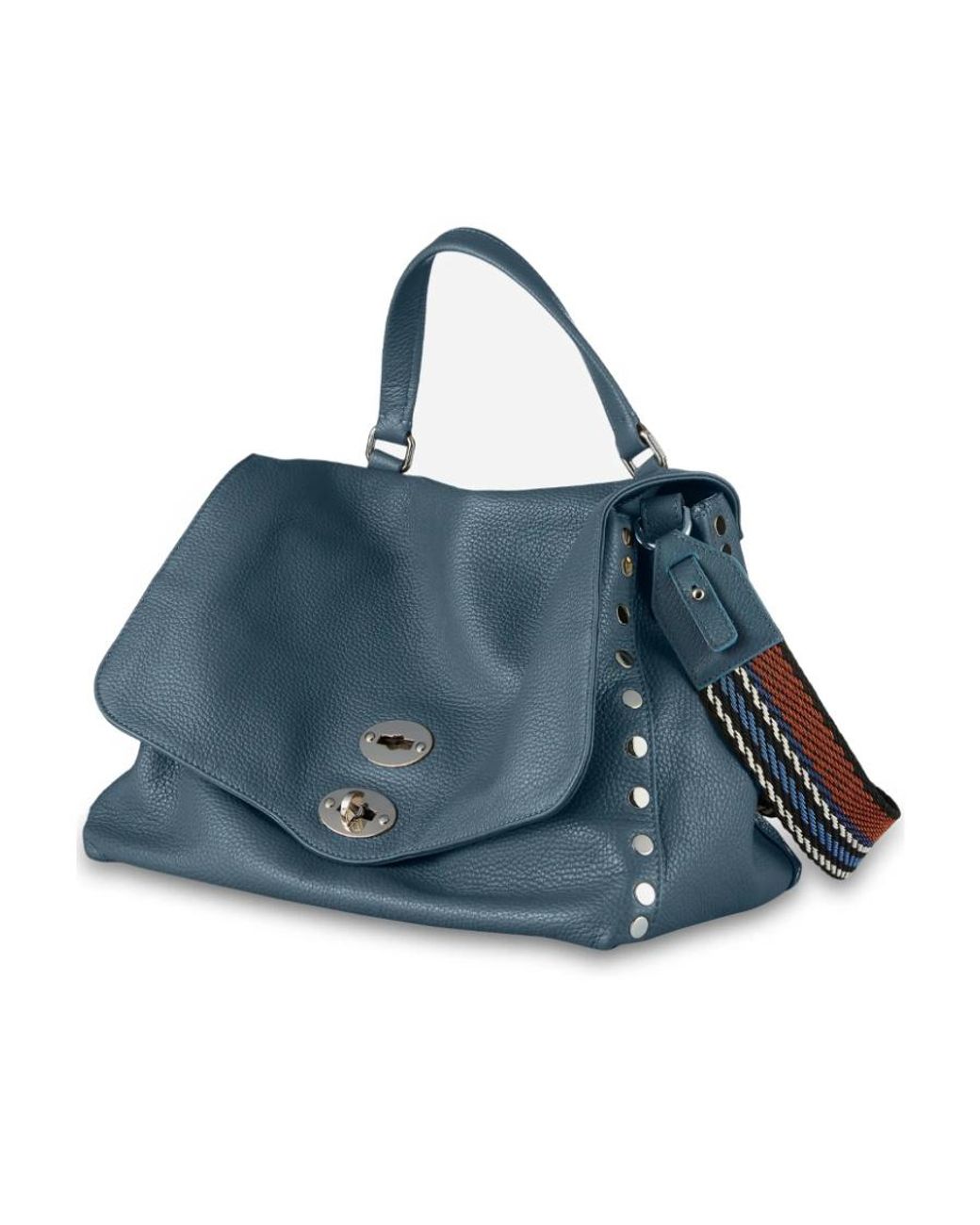 Zanellato Blue Logo Shoulder Bag