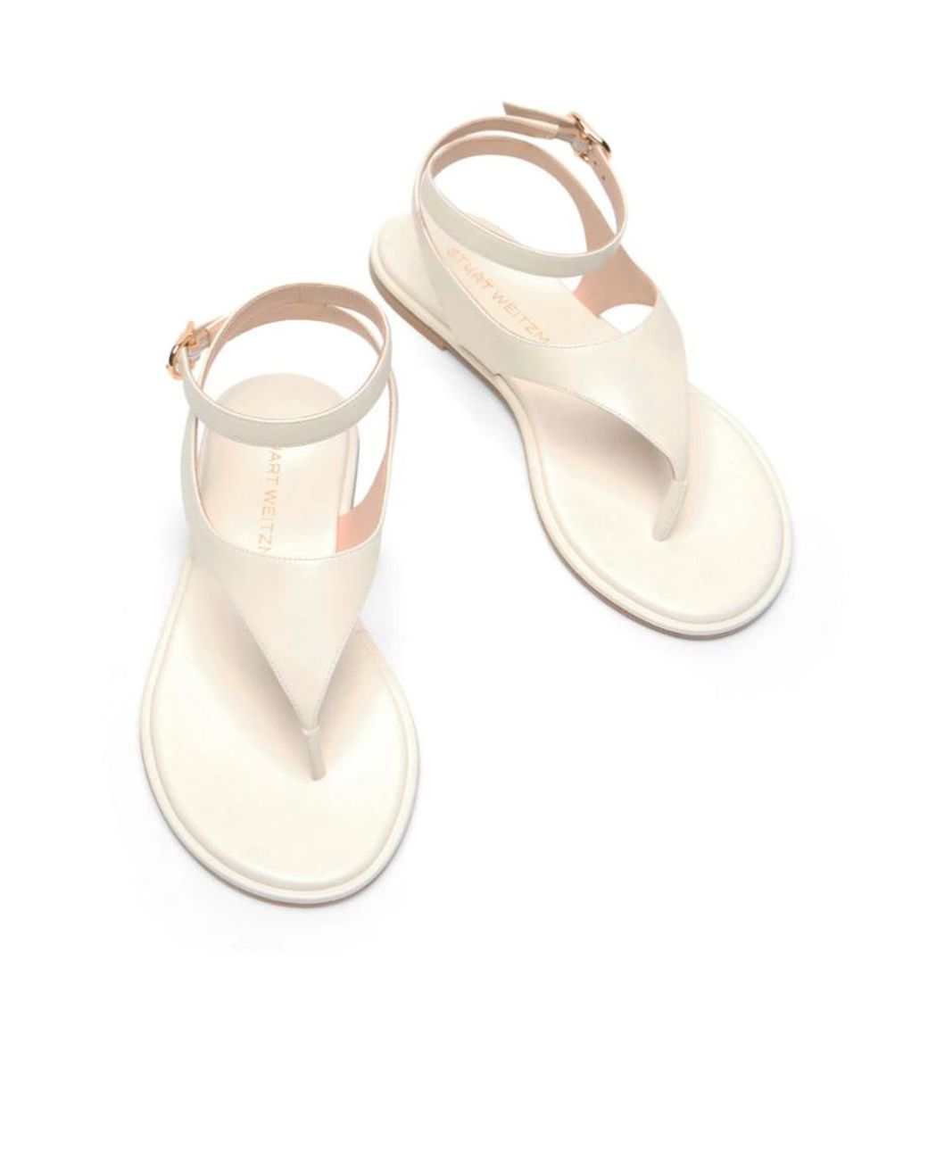 Stuart Weitzman White Marley Sandal
