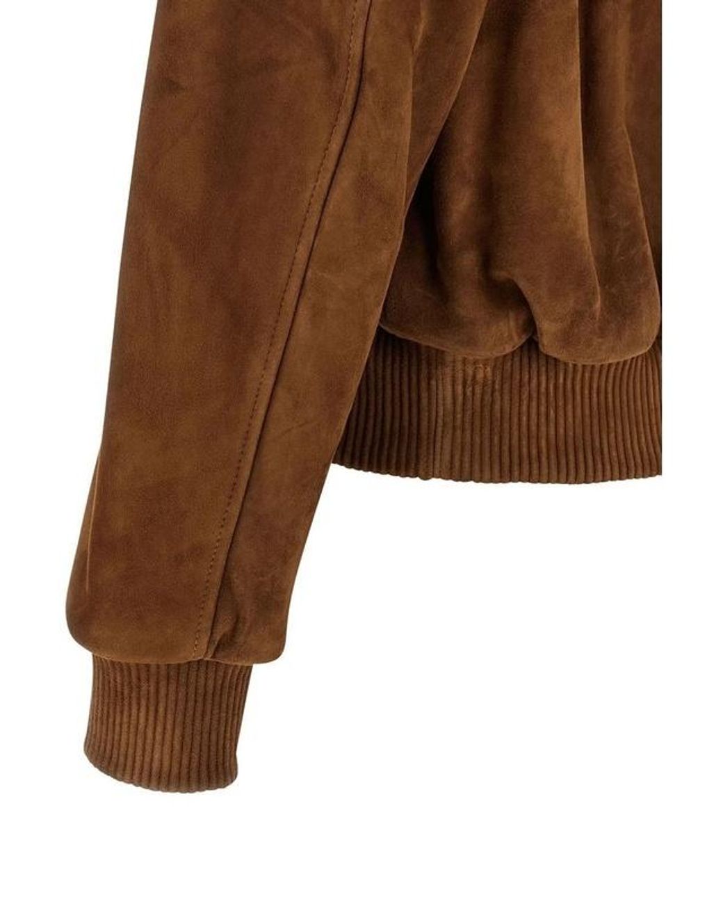 AMI Brown Ami Goat Suede Jacket for men