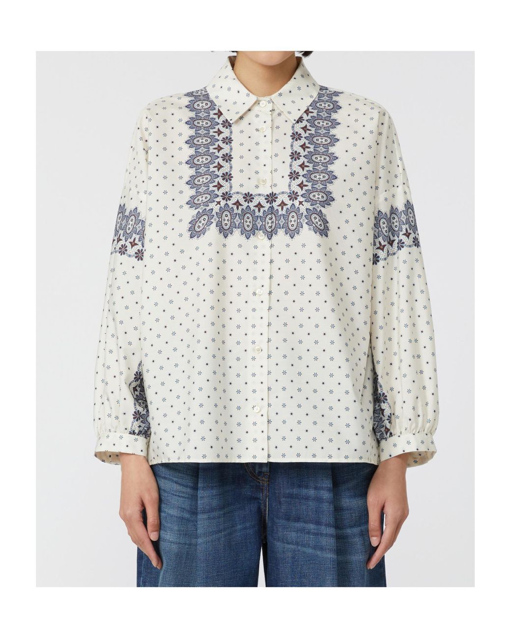 Weekend by Maxmara White Adda Button-Up Poplin Shirt