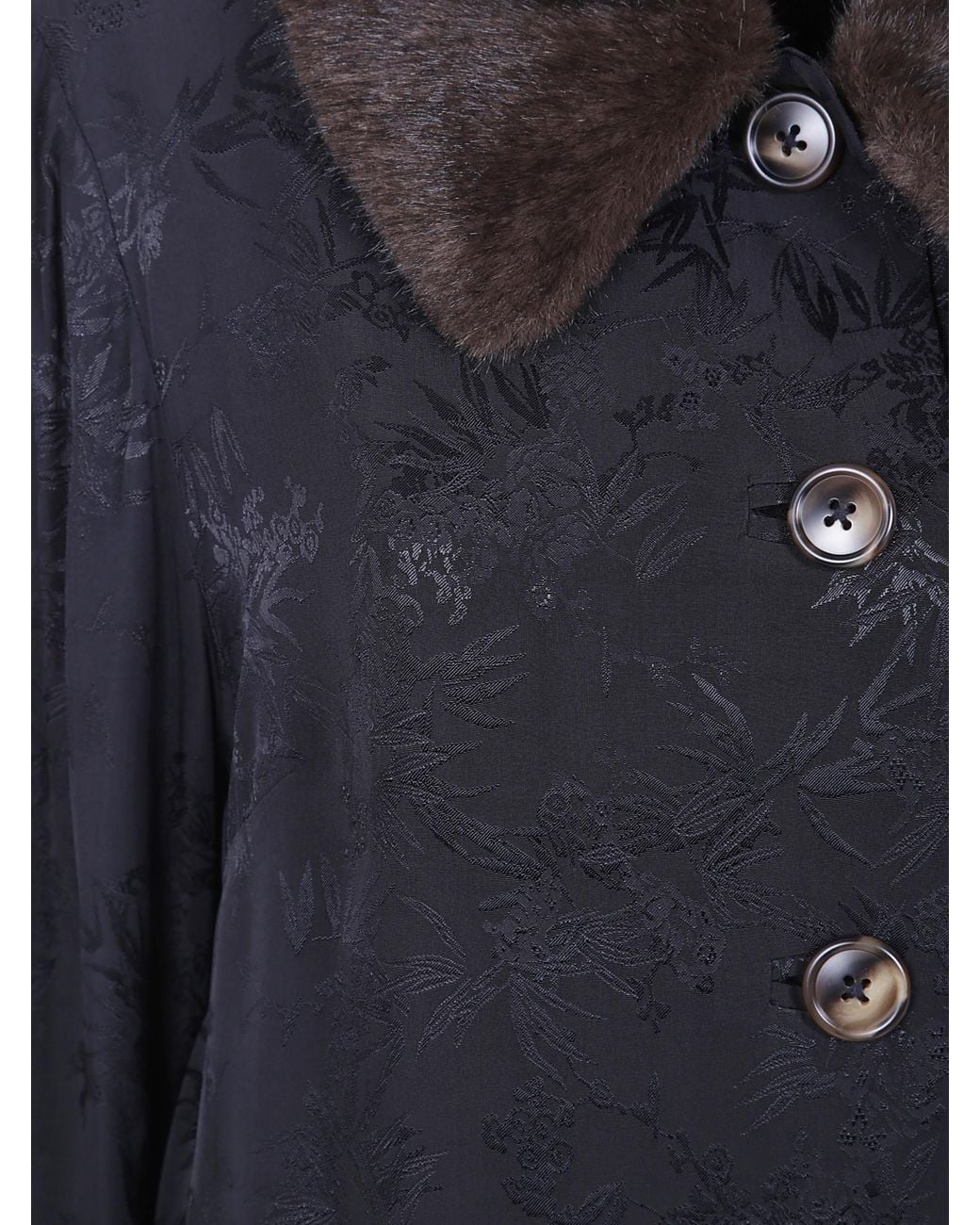 Rixo Blue Jonah Button-Up Long Coat