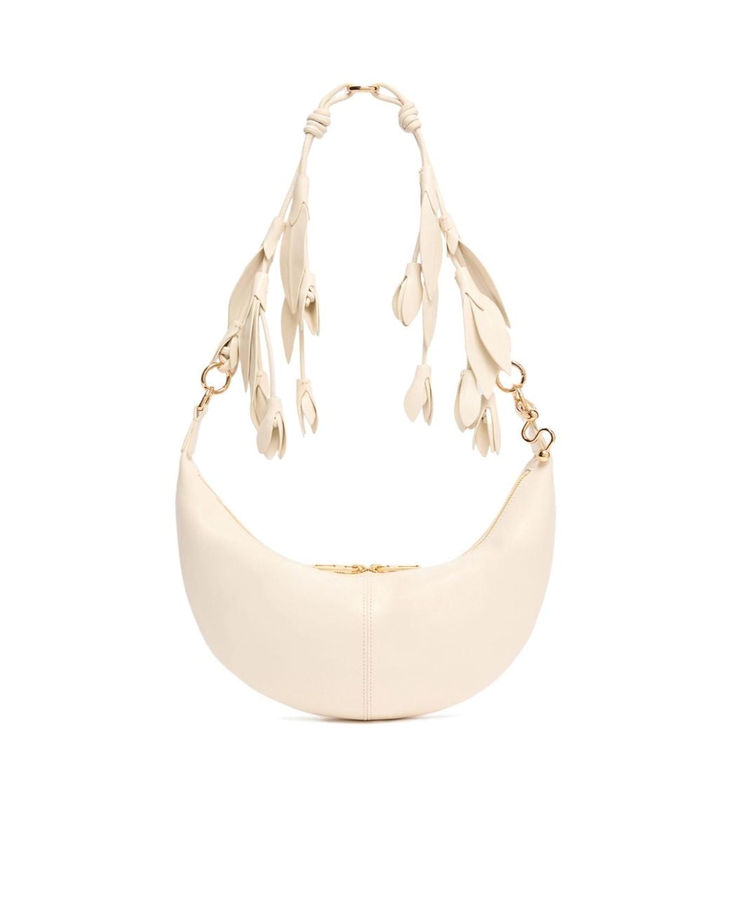 Sportmax White Tassel-Detail Leather Shoulder Bag