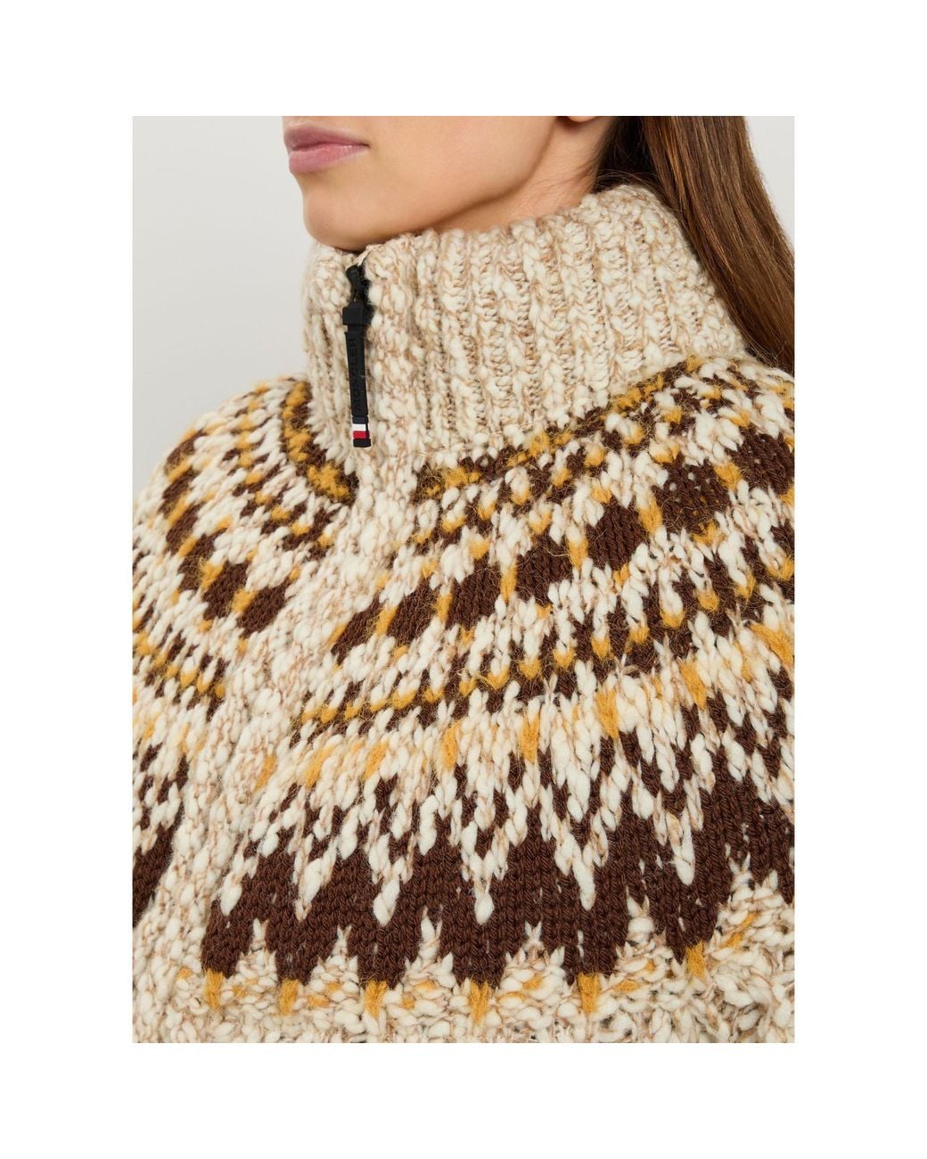 Moncler Natural Isle Zip-Up Knit Jacket