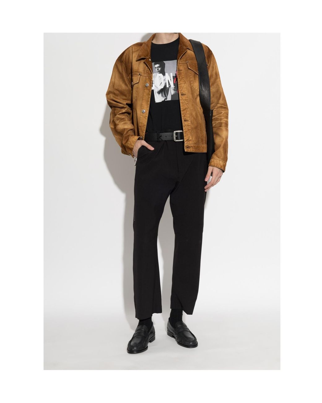 DSquared² Black Graphic Print T-Shirt for men