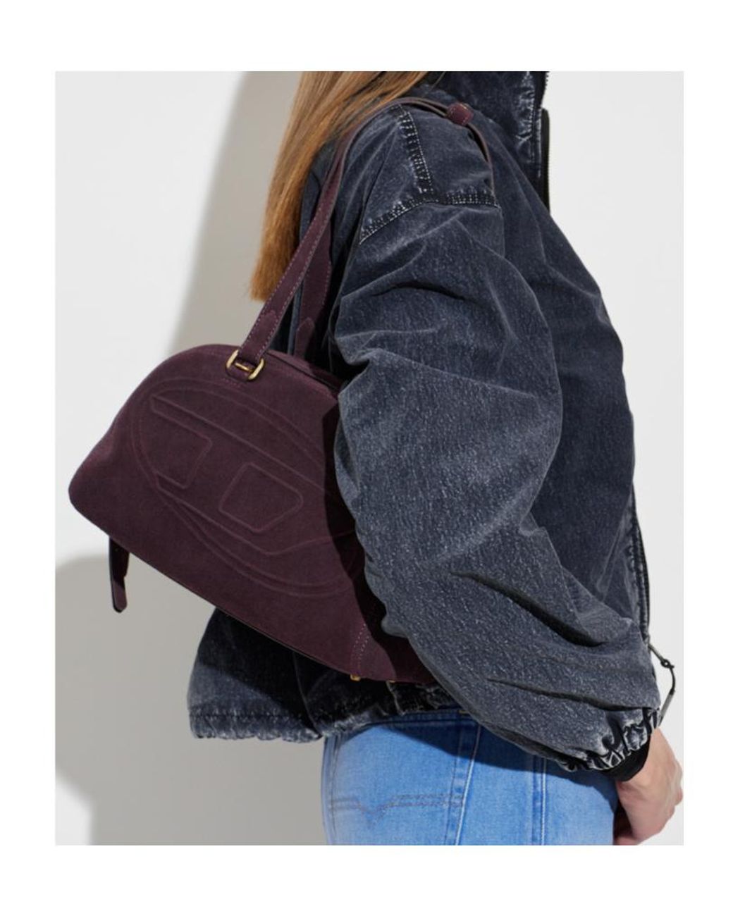 DIESEL Purple Oval D 1Dr Dome Shoulder Bag for men