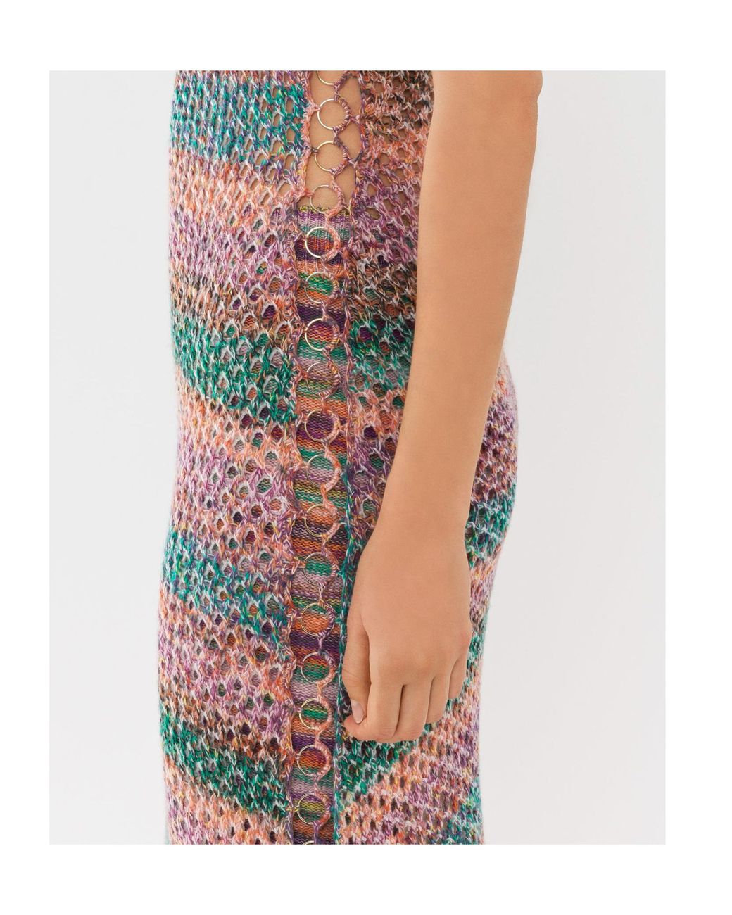 Chloé Gray Chloé Striped Sleeveless Knit Dress