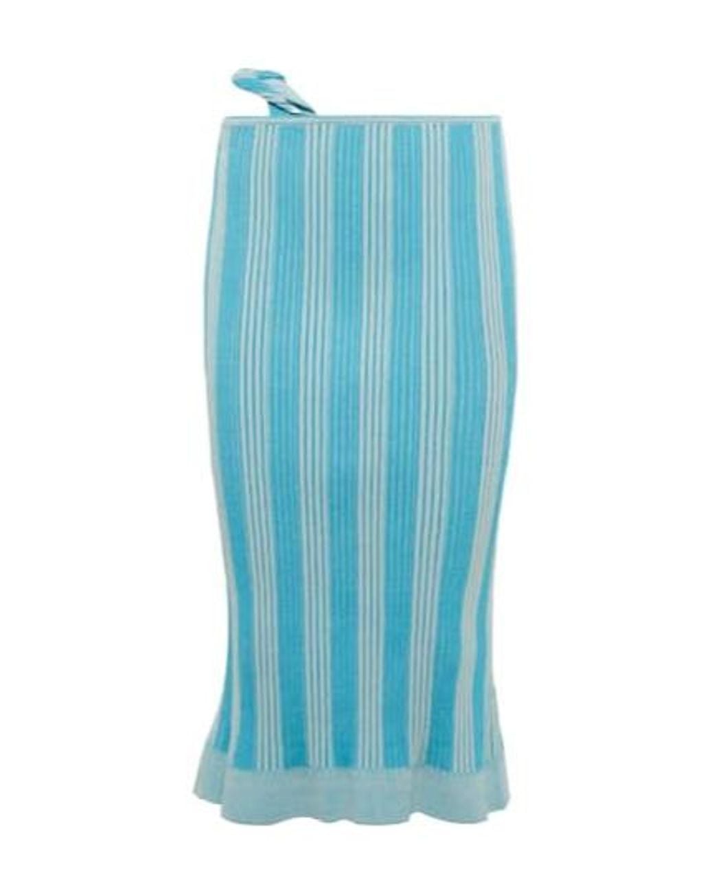 Jacquemus Blue La Jupe Gelato Striped Midi Skirt
