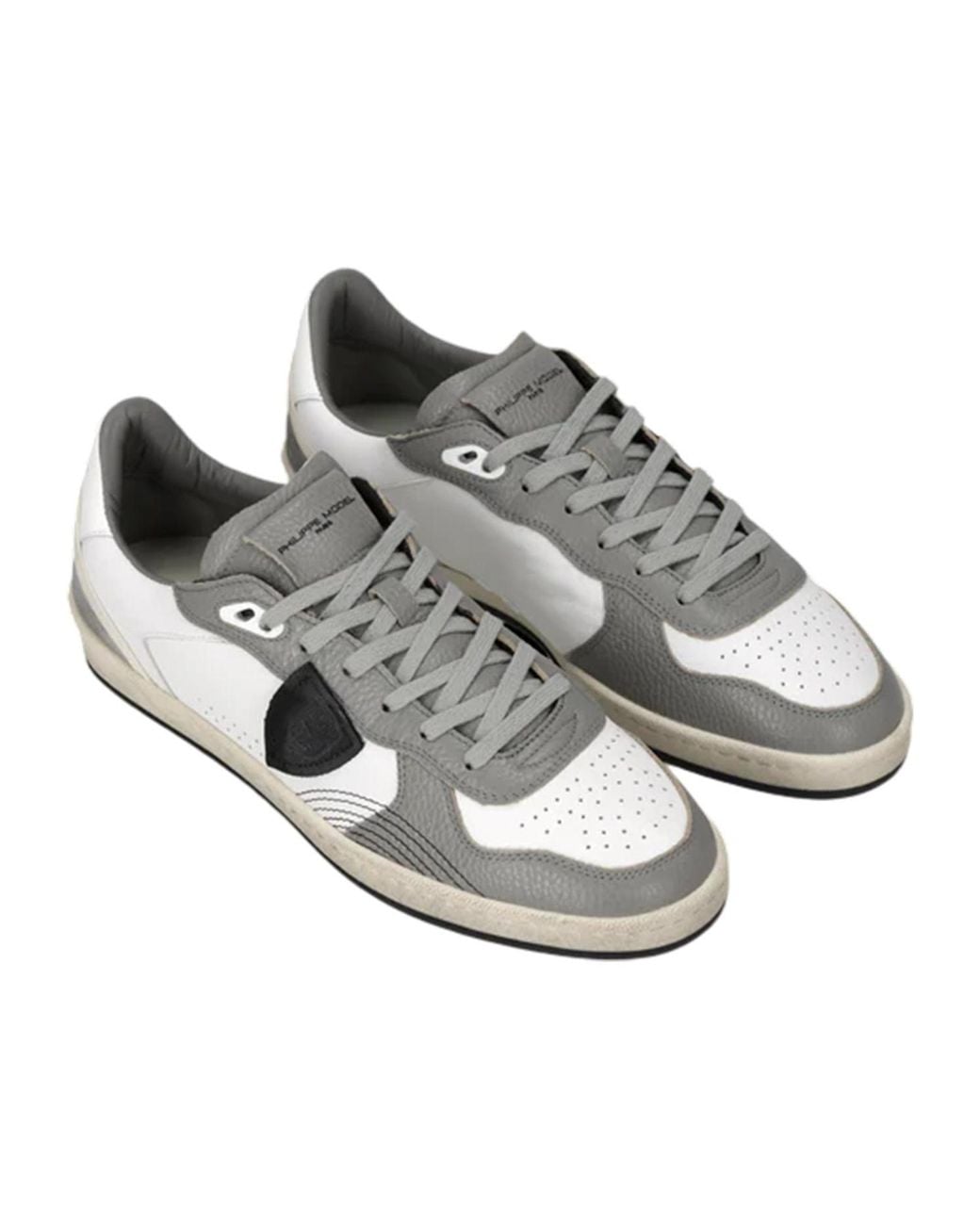 Philippe Model White Panelled Sneakers for men