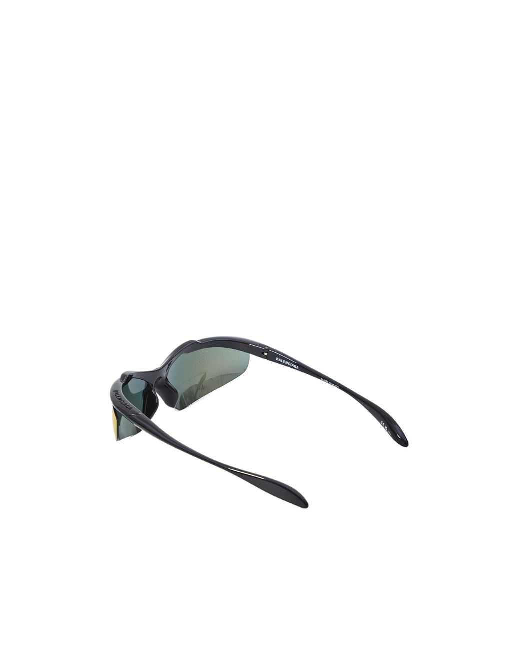 Balenciaga White Eyewear Wrap-Around Frame Sunglasses