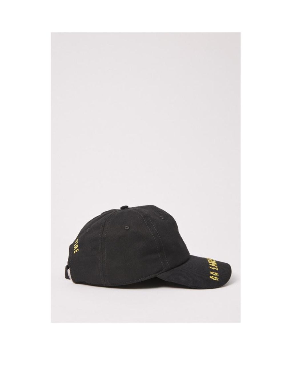 44 Label Group Black Logo Embroidered Eyelet Cap for men