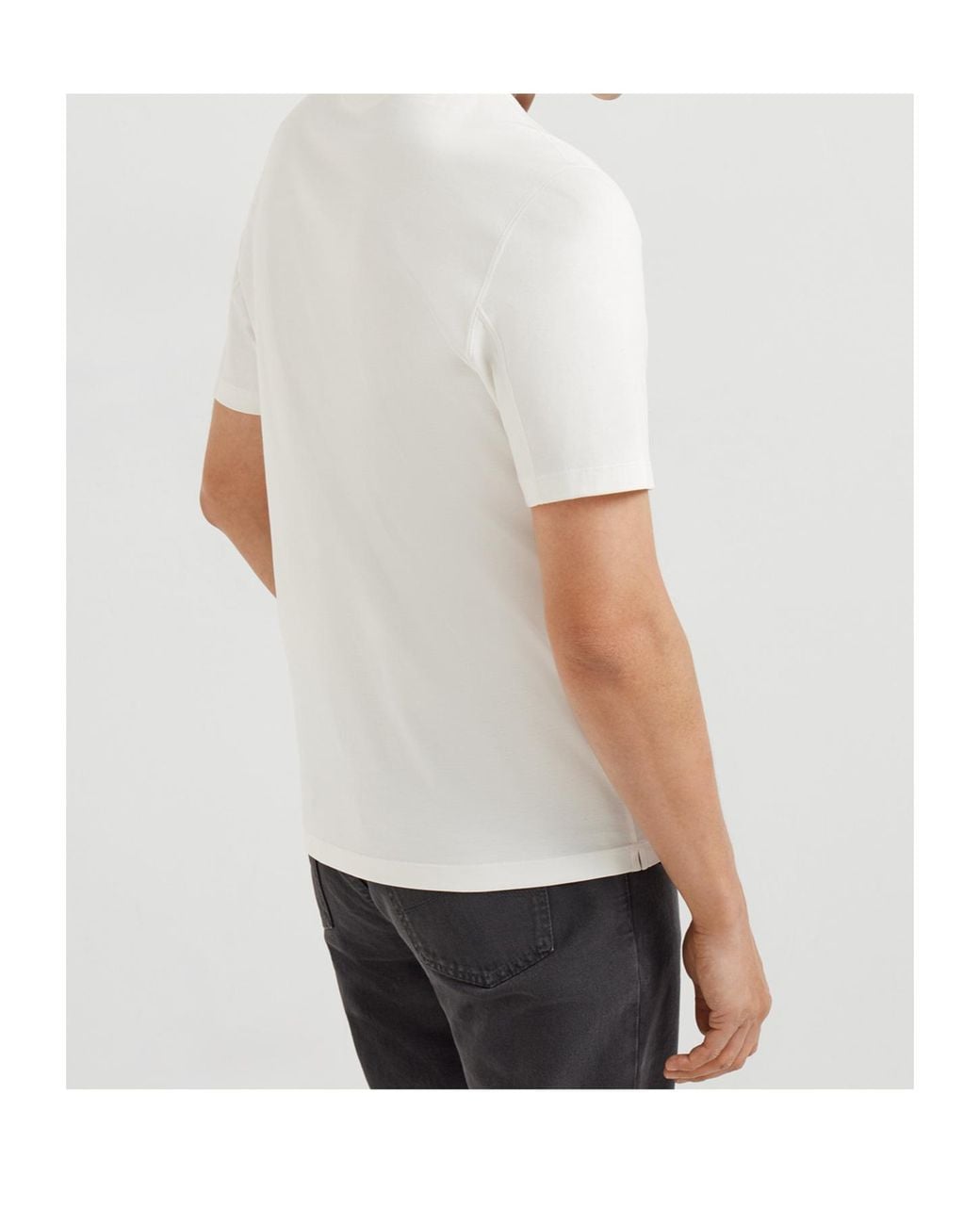 Brunello Cucinelli White Printed T-Shirt for men