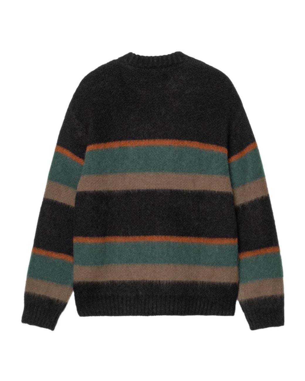 Carhartt Black Merton Striped Knitted Sweater for men