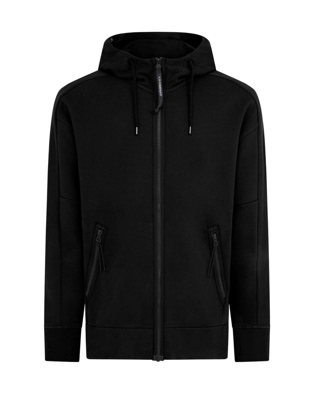 C P Company Black Hooded Sweatshirt for men