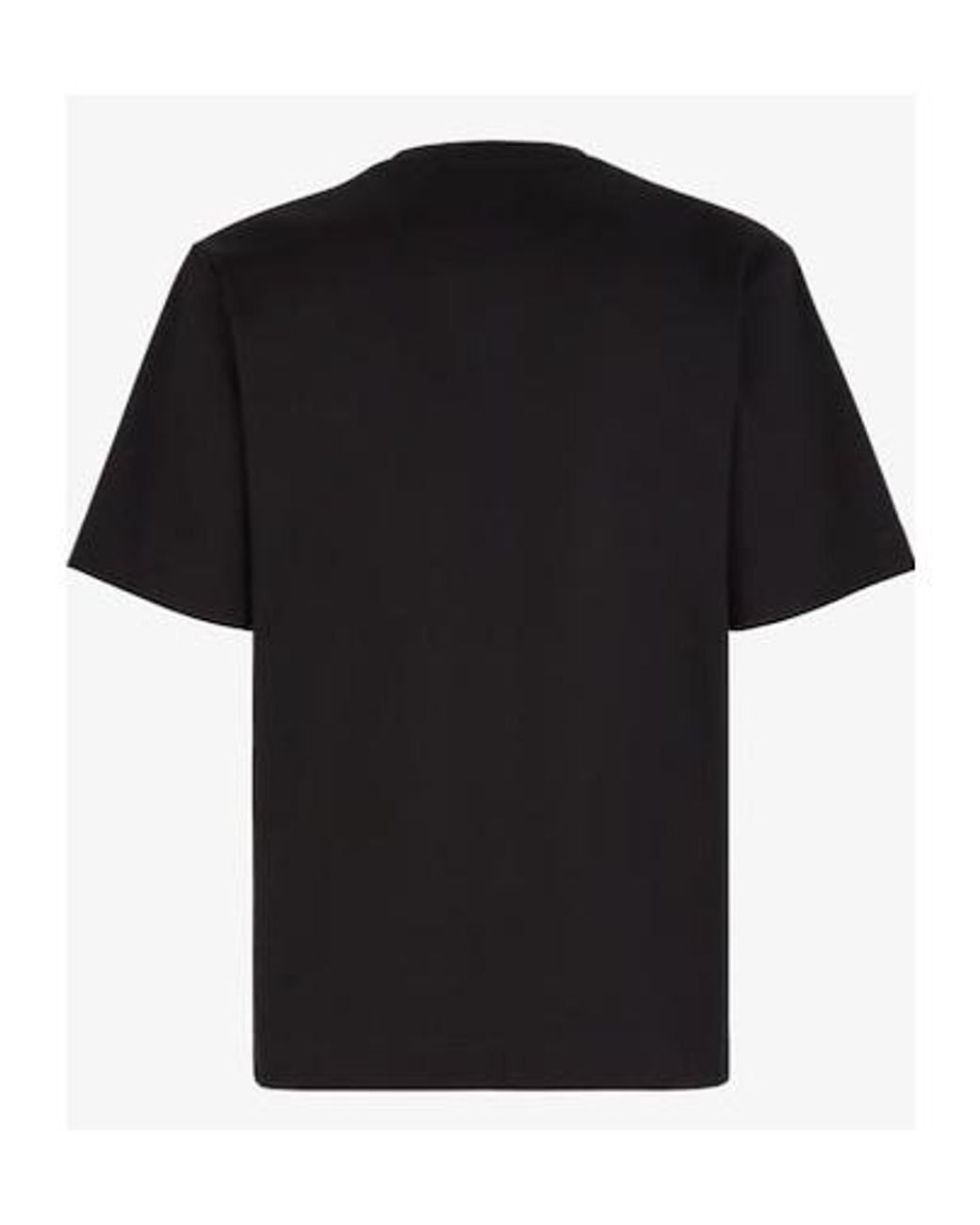 Fendi Black Logo Printed Crewneck T-Shirt for men