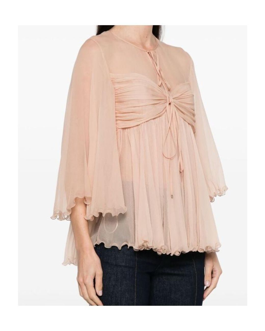Chloé Natural Long-Sleeved Top