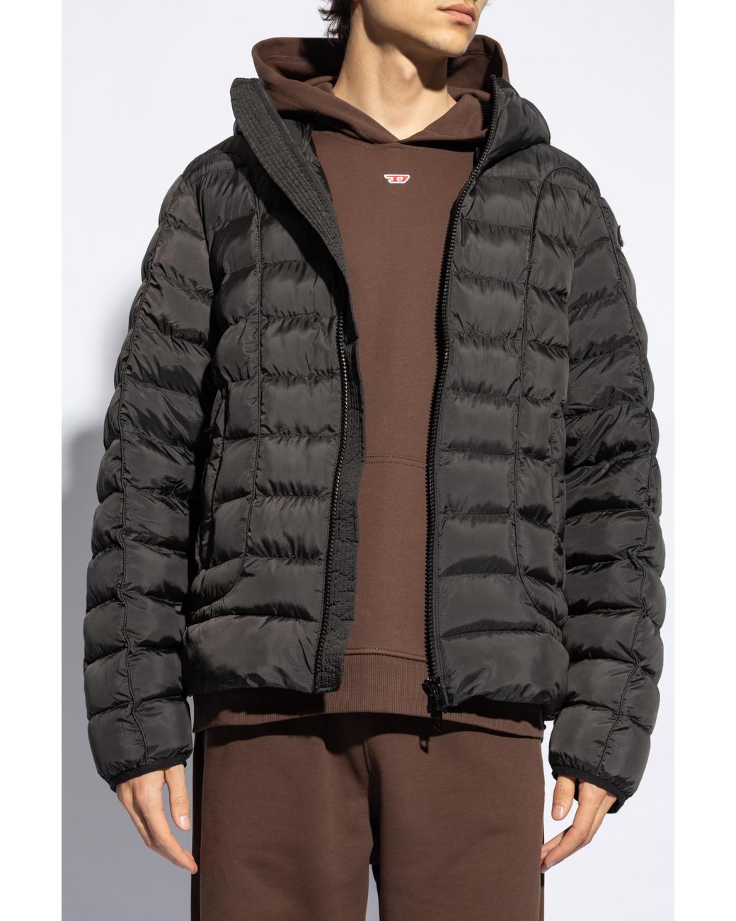 DIESEL Gray Winter Jackets for men
