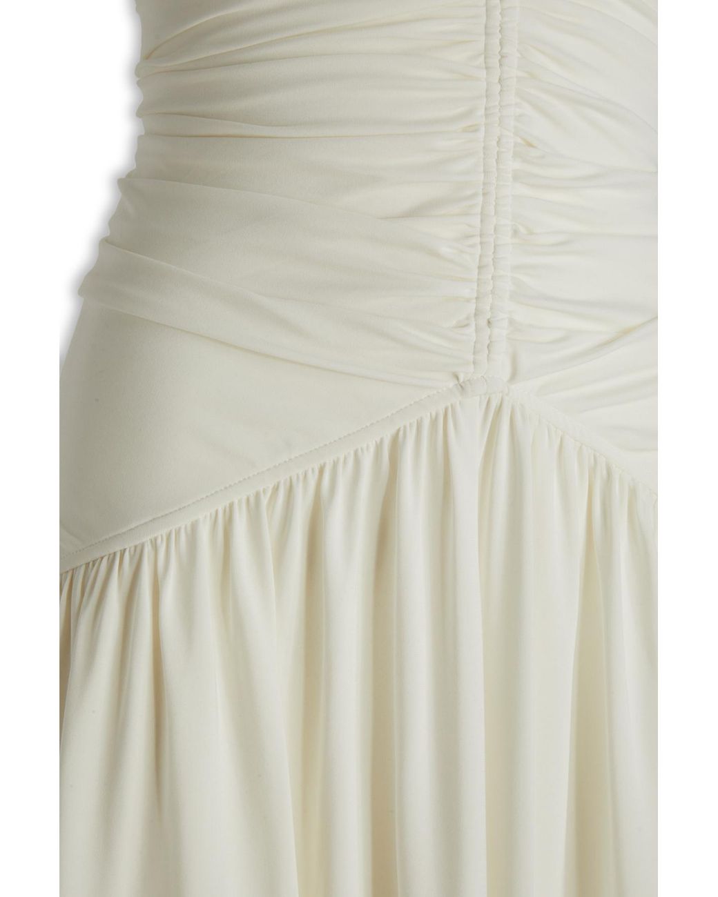 N°21 White V-Neck Pleated Dress