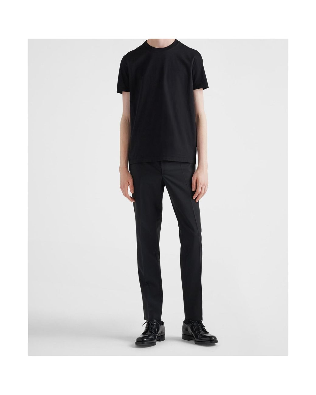 Prada Black Cotton T-Shirt Trio Set for men