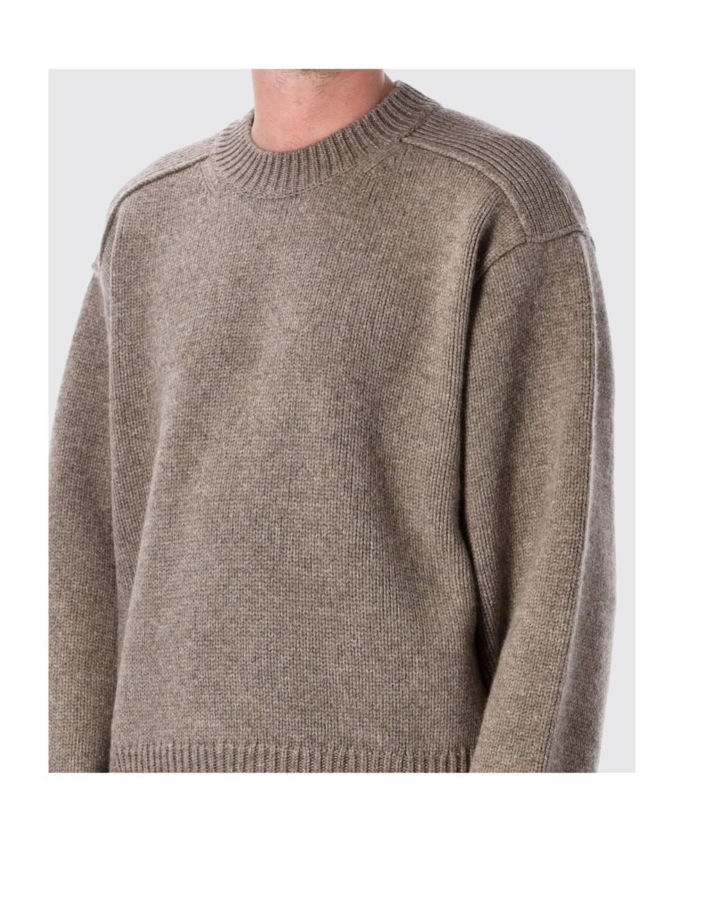 Studio Nicholson Gray Berez Ribbed Knitted Sweater for men