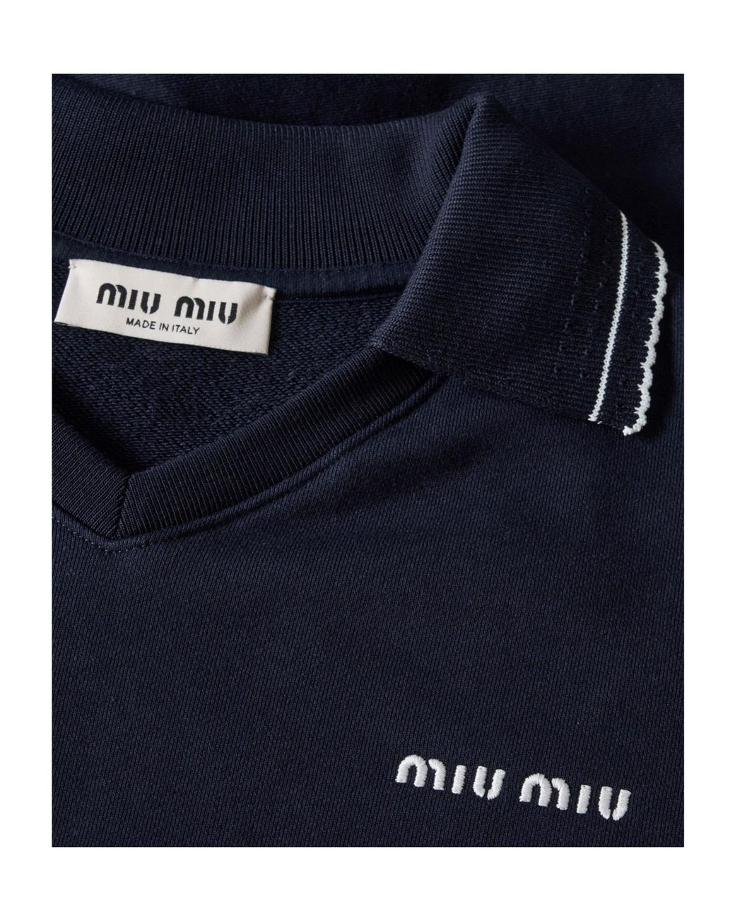 Miu Miu Blue Short Sleeve Polo Top