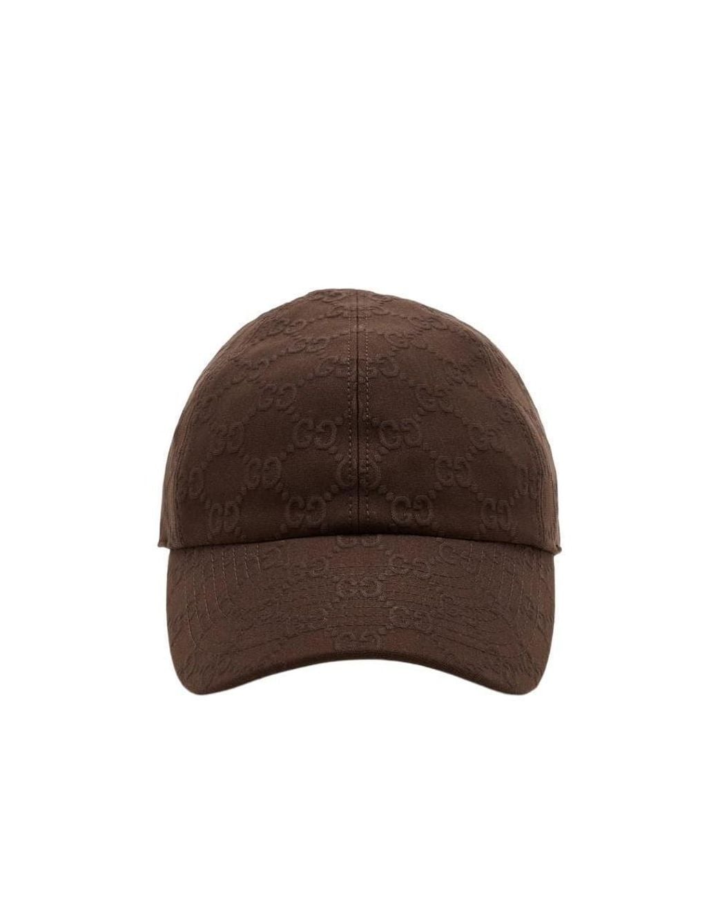 Gucci Brown Gg Embossed Jersey Baseball Cap