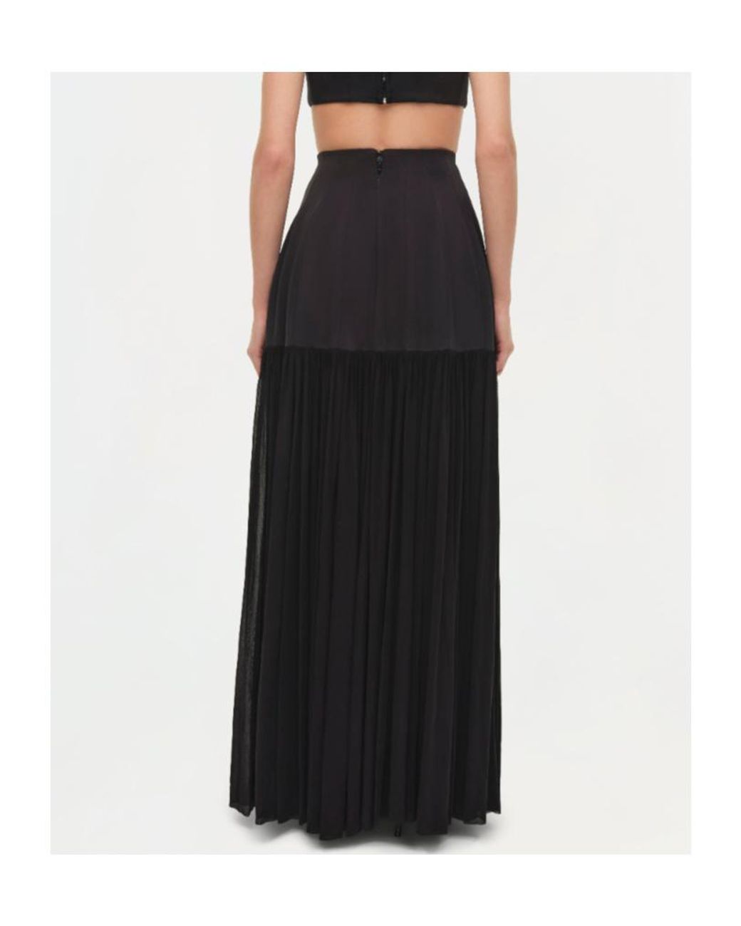 Jonathan Simkhai Black Saryn Draped Jersey Skirt