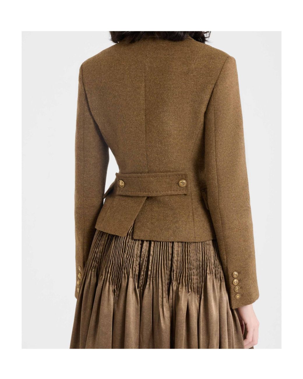 Ermanno Scervino Green Loden Double-Breasted Tailored Jacket