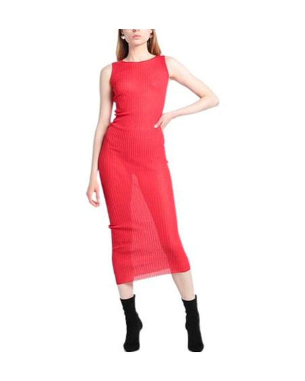 Maison Margiela Red Fitted Dress
