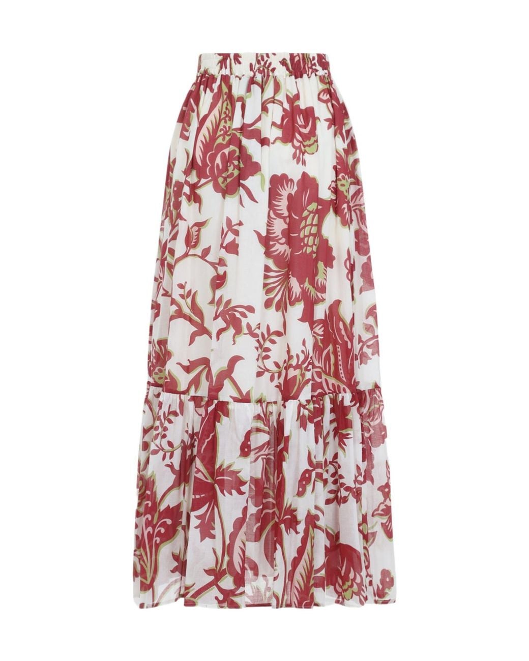 Etro Red Pattern-Printed Skirt