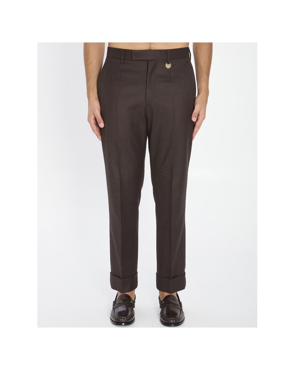 Burberry Black Straight-Leg Pleated Trousers for men