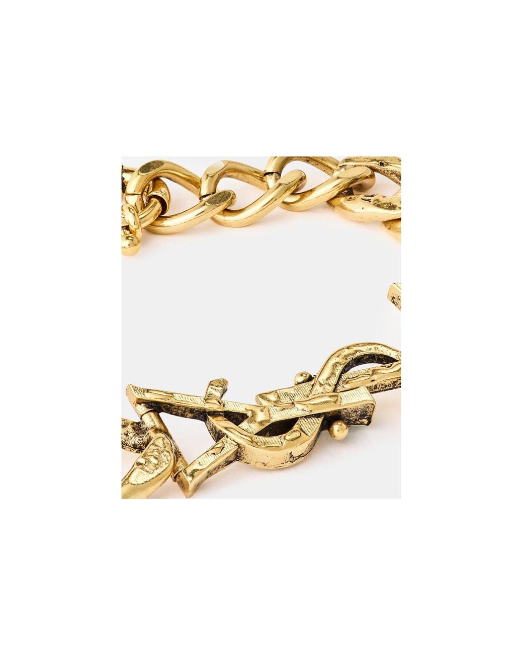 Saint Laurent Metallic Distinctive Brass Craft Bracelet