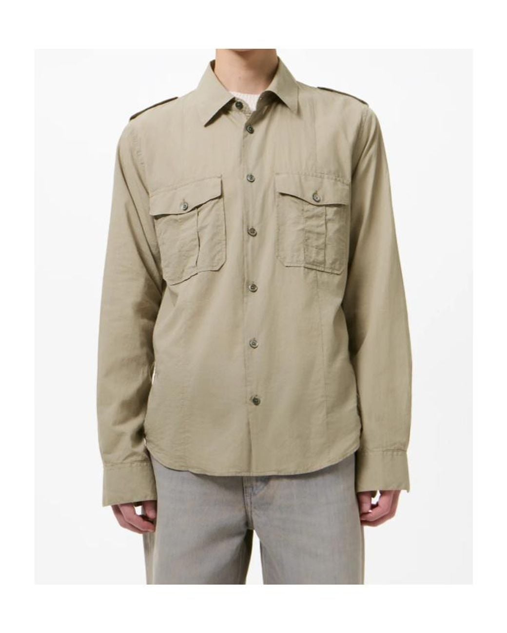 Our Legacy Natural Beyond Embroidered Oversized Shirt for men