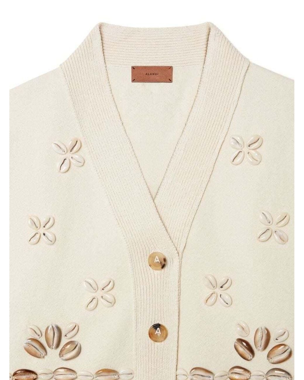 Alanui Natural Ocean Dream Cropped Cardigan