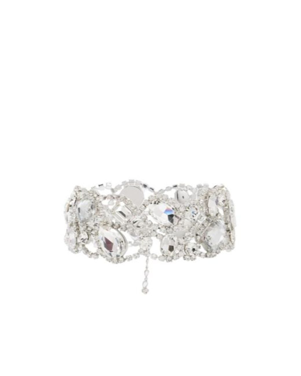 Magda Butrym White Crystal-Embellished Necklace