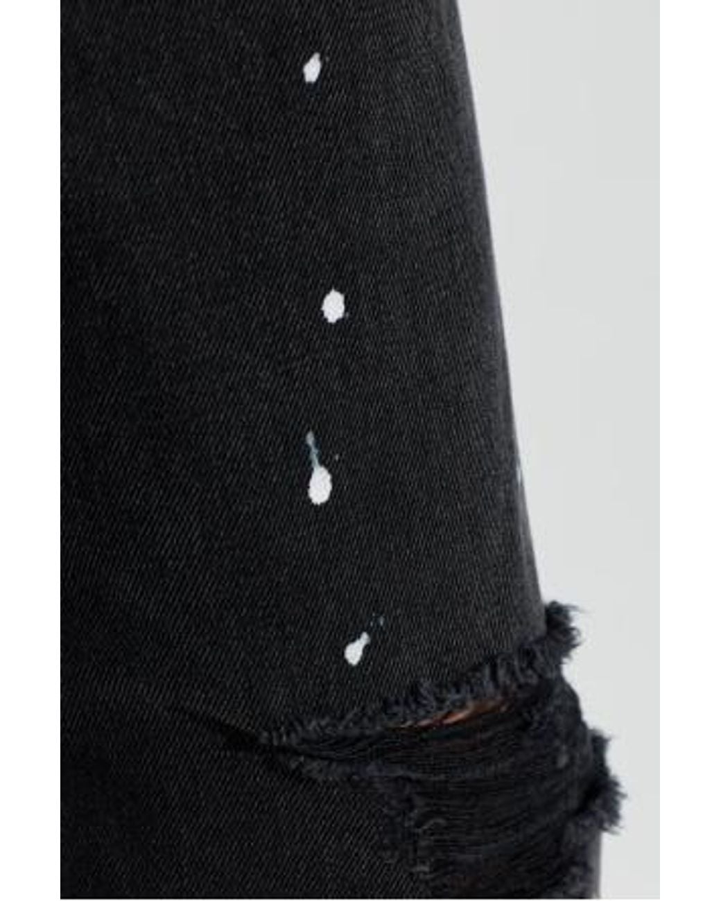 Vetements Black Distressed Wide-Leg Jeans
