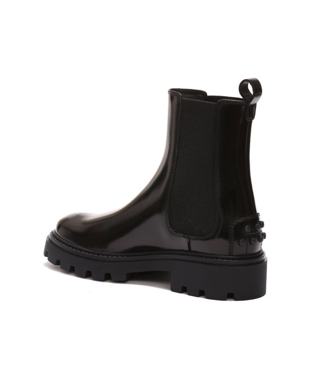 Tod's Black Studded Chelsea Slip-On Boots