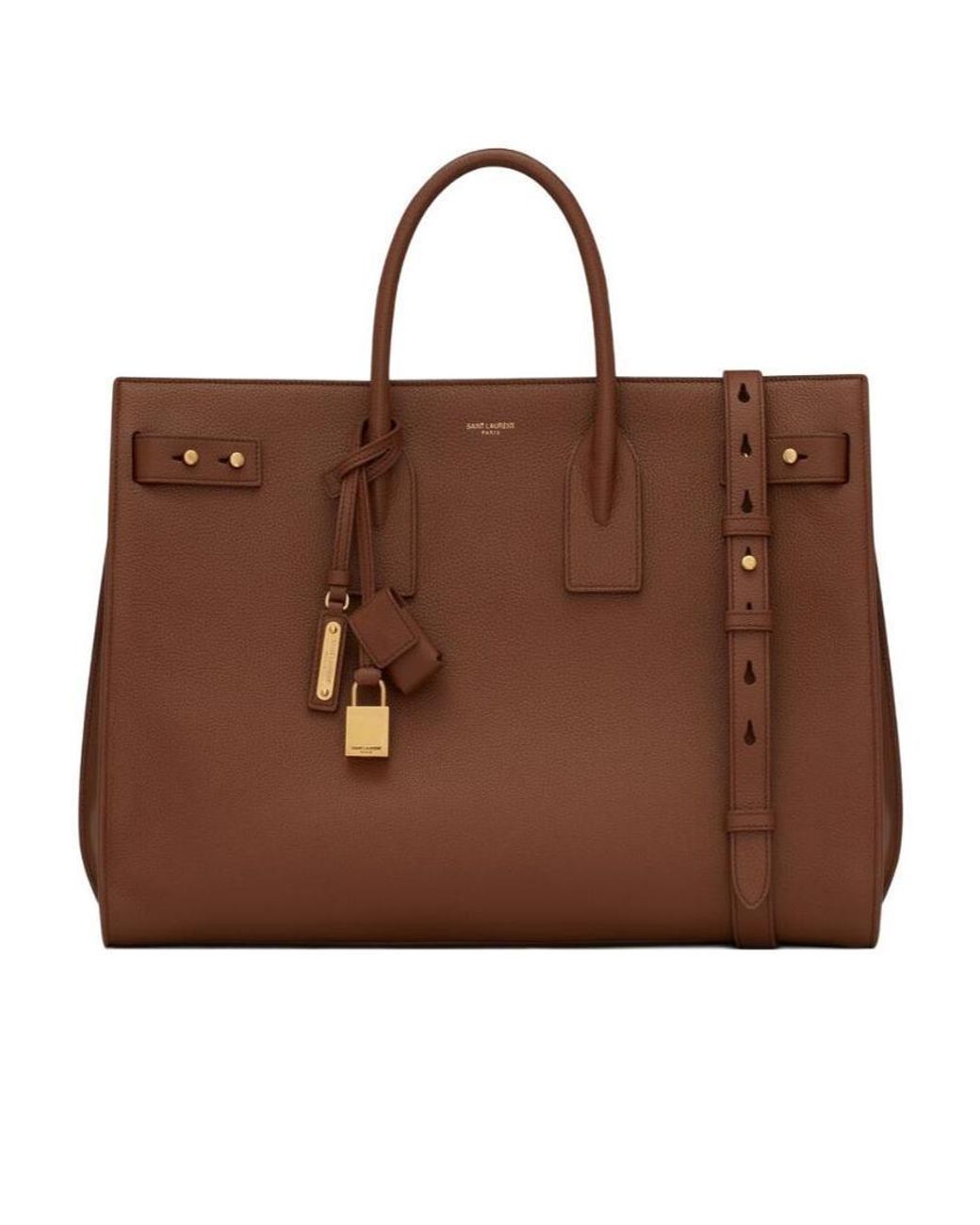 Saint Laurent Brown Sac Du Jour Tote Bag for men