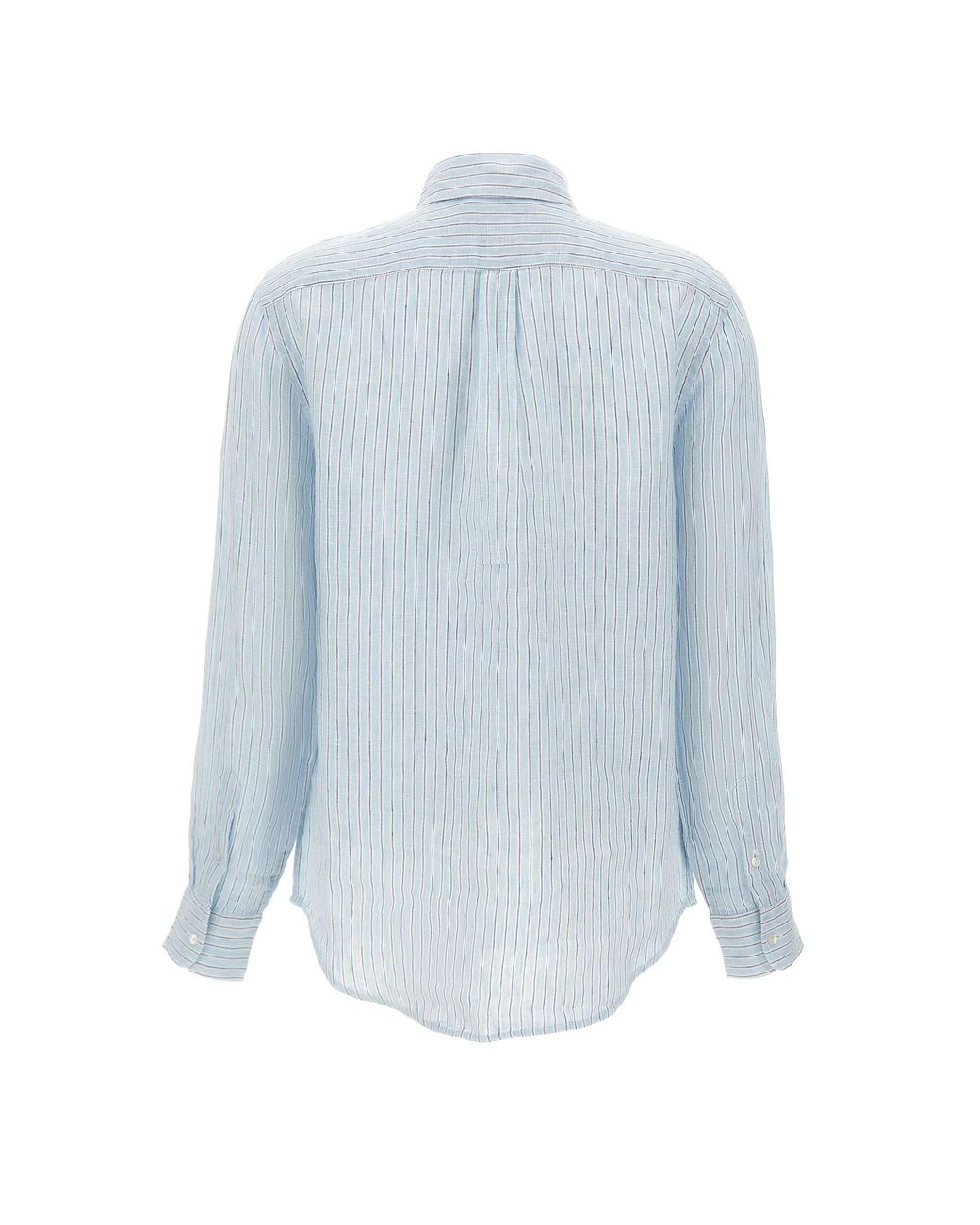 Ralph Lauren Blue Polo Striped Button-Up Shirt